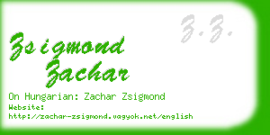 zsigmond zachar business card